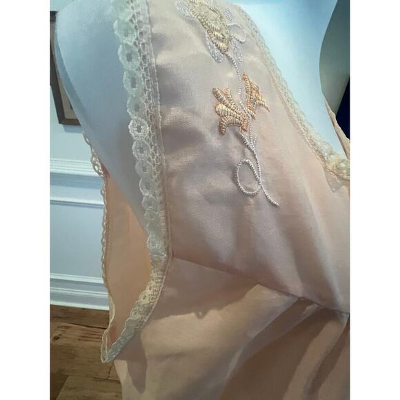 HOHANA MOO MOO VINTAGE NIGHTGOWN DELICATE PEACH WITH LACE TRIM WOMENS XL - Picture 6 of 8